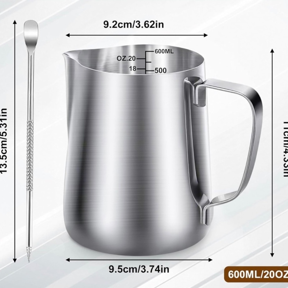 Zulay Kitchen 20oz Stainless Steel Frothing Pitcher Elevate your home barista